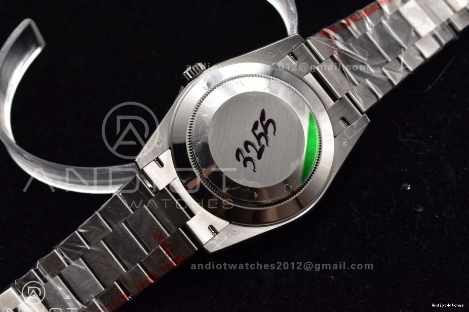 710 GMF Arabic A3255 Steel Dial Cozy Markers SS Blue V on DayDate President Bracelet 40 Iced 904L 1025